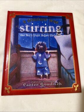 A Creature Was Stirring Book - Red Border with Night Sky Illustration